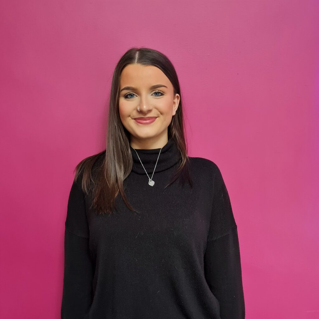 Youbee Emma on pink background