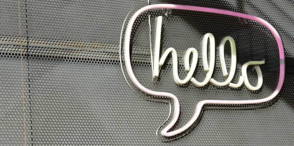 Hello sign