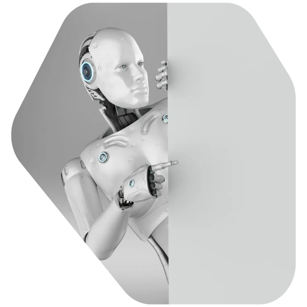 AI Robot peeking