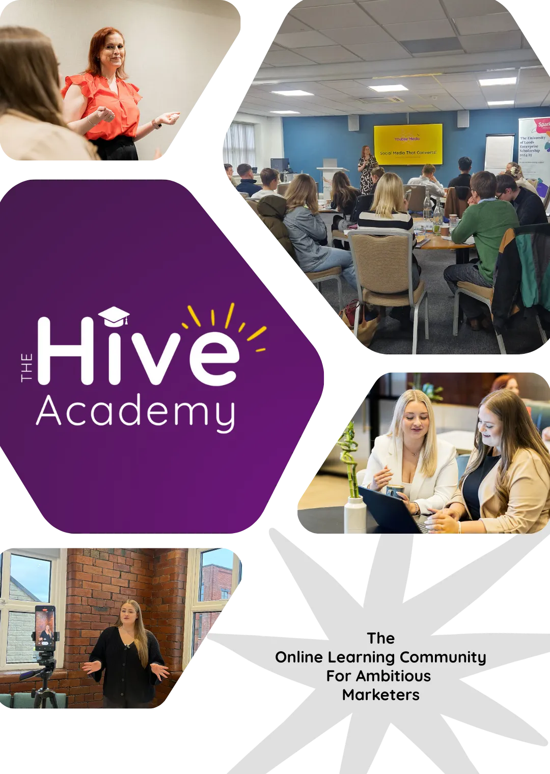 Collection of images for The Hive Academy and team