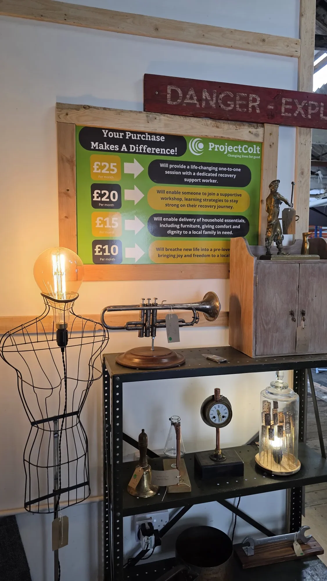 Photo showing inside Project Colt and how your purchase helps